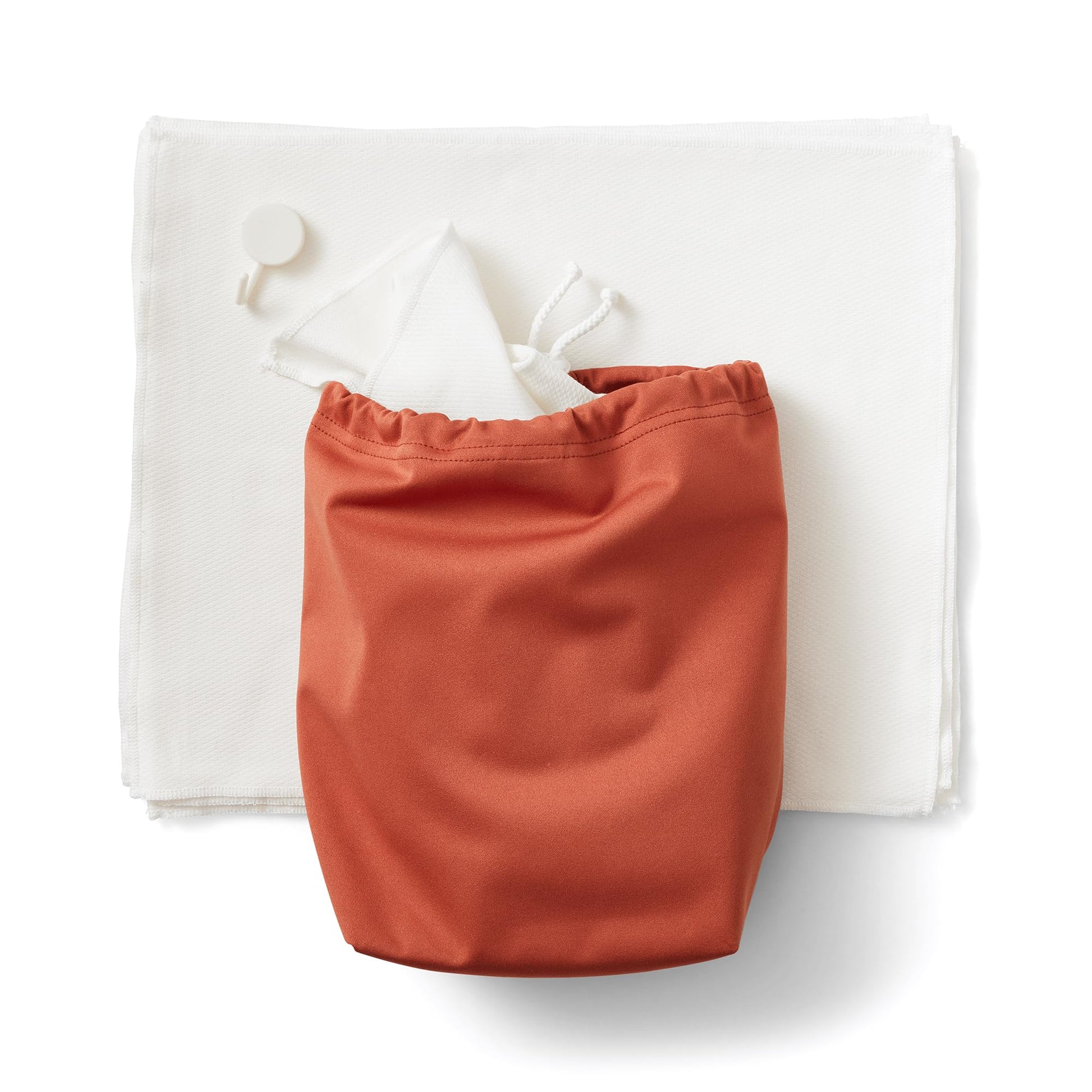 Esembly Paperless Towel Roll - Reusable Kitchen Towels 12-Pack Washable Cotton with Laundry Bag & Hook - Zero-Waste, Absorbent, Washable - Botany