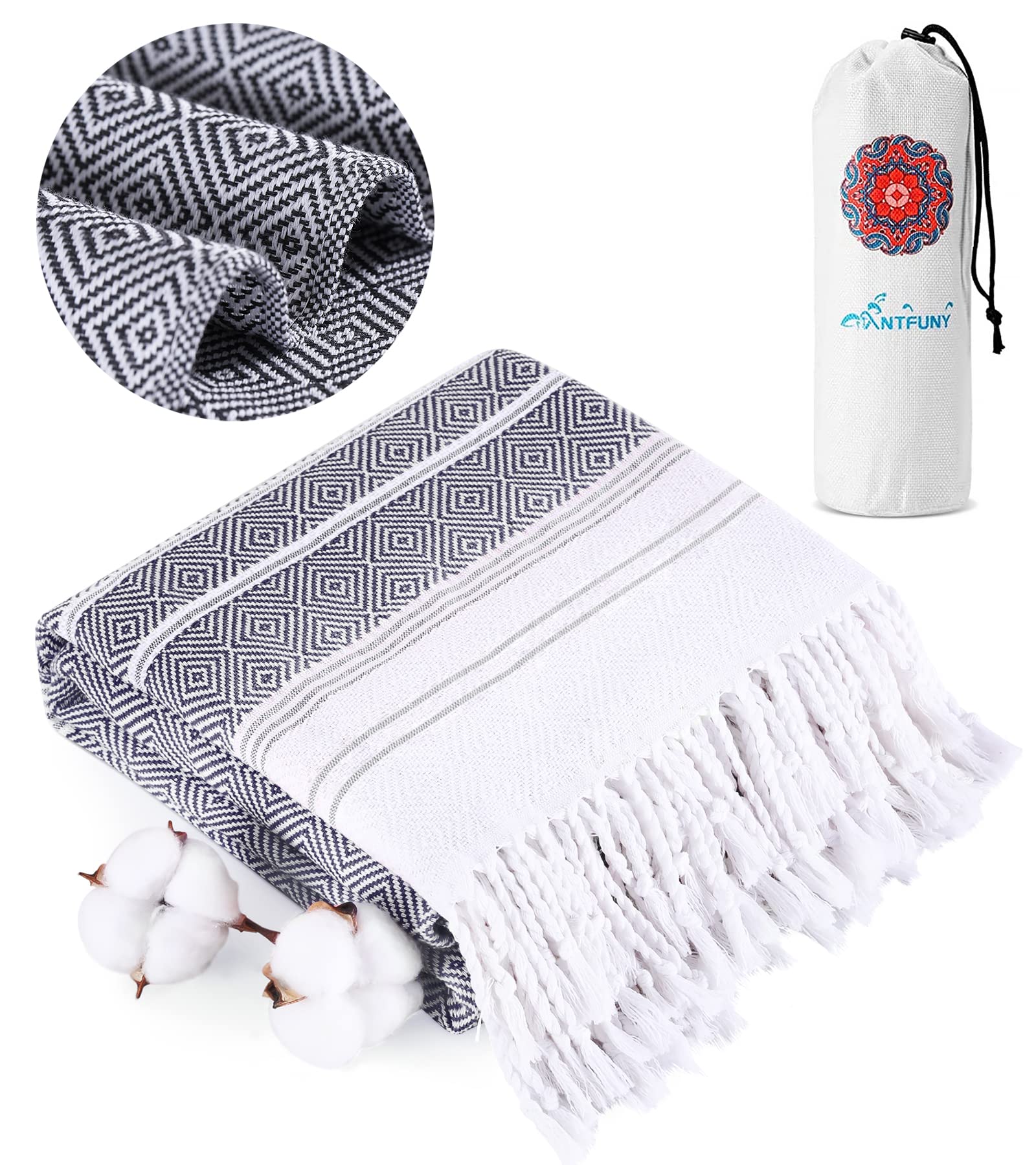 Turkish Beach Towels Vacation Essentials Quick Dry Sand Free Oversized Bath Pool Swim Towel Extra Large XL Blanket Adult Travel Cruise Accessories Must Haves Clearance Stuff Necessities
