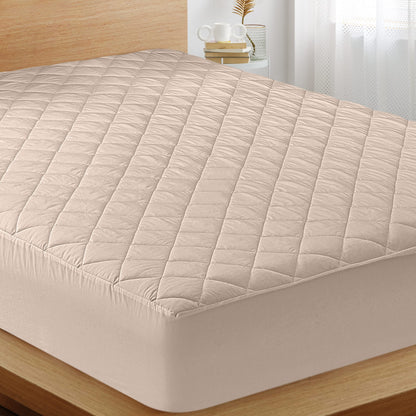 Utopia Bedding Quilted Fitted Mattress Pad, Queen Size, Elastic Fitted Mattress Topper Protector and Cover Stretches up to 16 Inches Deep, Machine Washable (White)