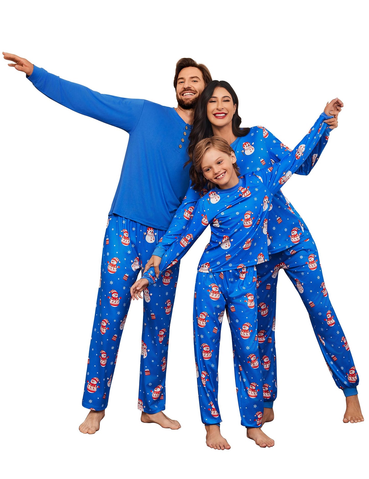 Ekouaer Family Christmas Pajamas Matching Sets Womens Mens Pjs Long Sleeve Sleepwear Holiday Lounge Sets