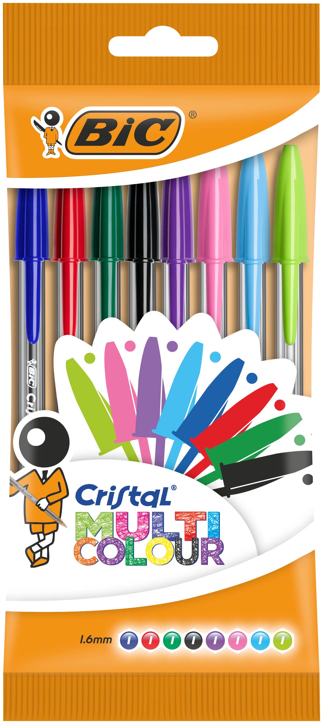 Bic Crystal Multicolour – Pen Bag Pack of 20 + 7 multicoloured