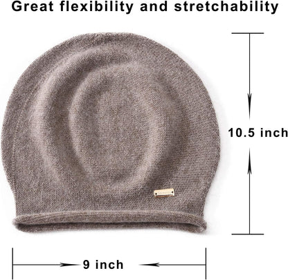 jaxmonoy Slouchy Knit Beanie Hat for Women Winter Soft Warm Ladies Laightweight Slouch Knitted Skull Beanies Cap