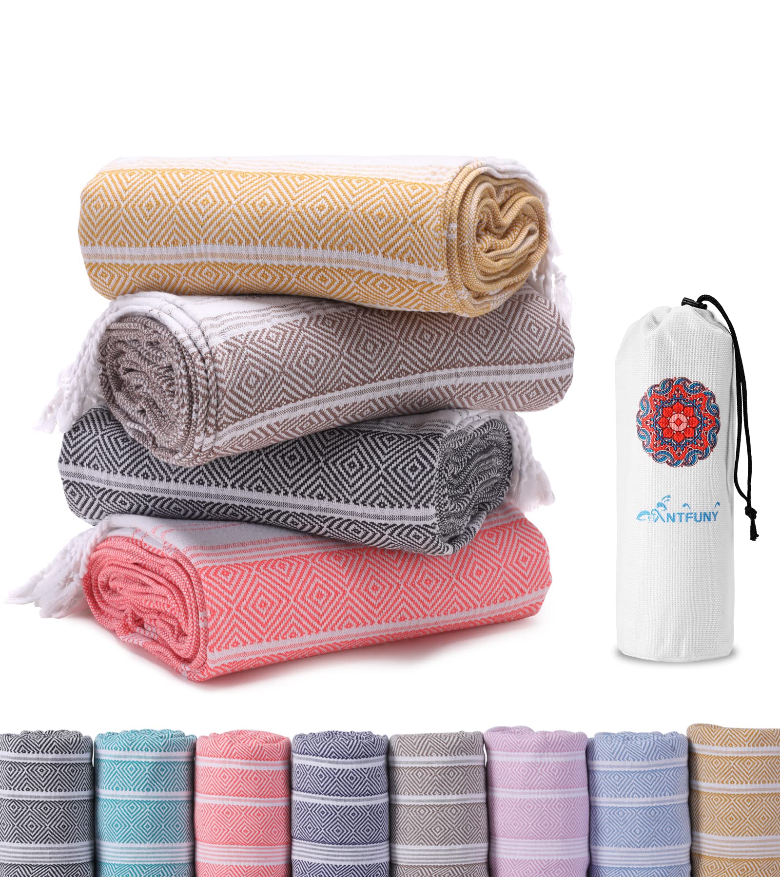 Turkish Beach Towels Vacation Essentials Quick Dry Sand Free Oversized Bath Pool Swim Towel Extra Large XL Blanket Adult Travel Cruise Accessories Must Haves Clearance Stuff Necessities