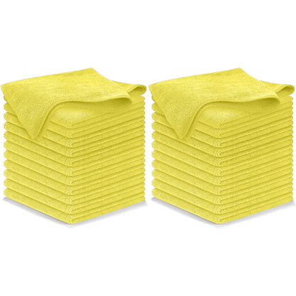USANOOKS Microfiber Cleaning Cloth Grey - 12 Pcs (12.5"x12.5") - High Performance - 1200 Washes, Ultra Absorbent Microfiber Towel Weave Grime & Liquid for Streak-Free Mirror Shine - Car Washing Cloth