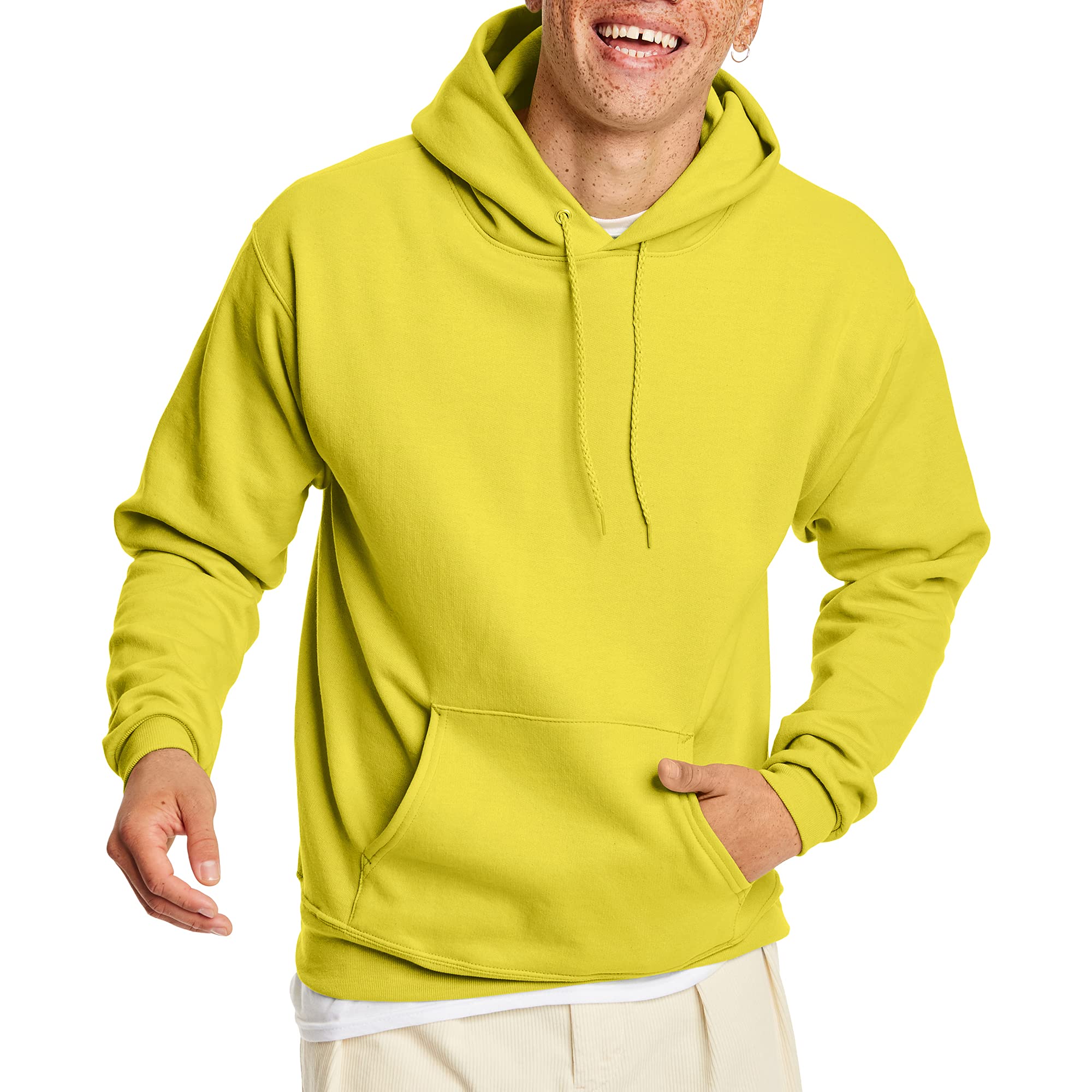 Hanes EcoSmart Hoodie, Midweight Fleece, Pullover Hooded Sweatshirt for Men