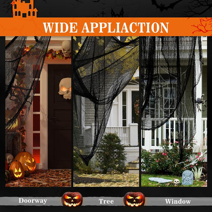 5Pcs Halloween Creepy Cloth Black 30×72inch - Halloween Decorations Clearance - Creepy Spooky Halloween Decorations Outdoor Indoor