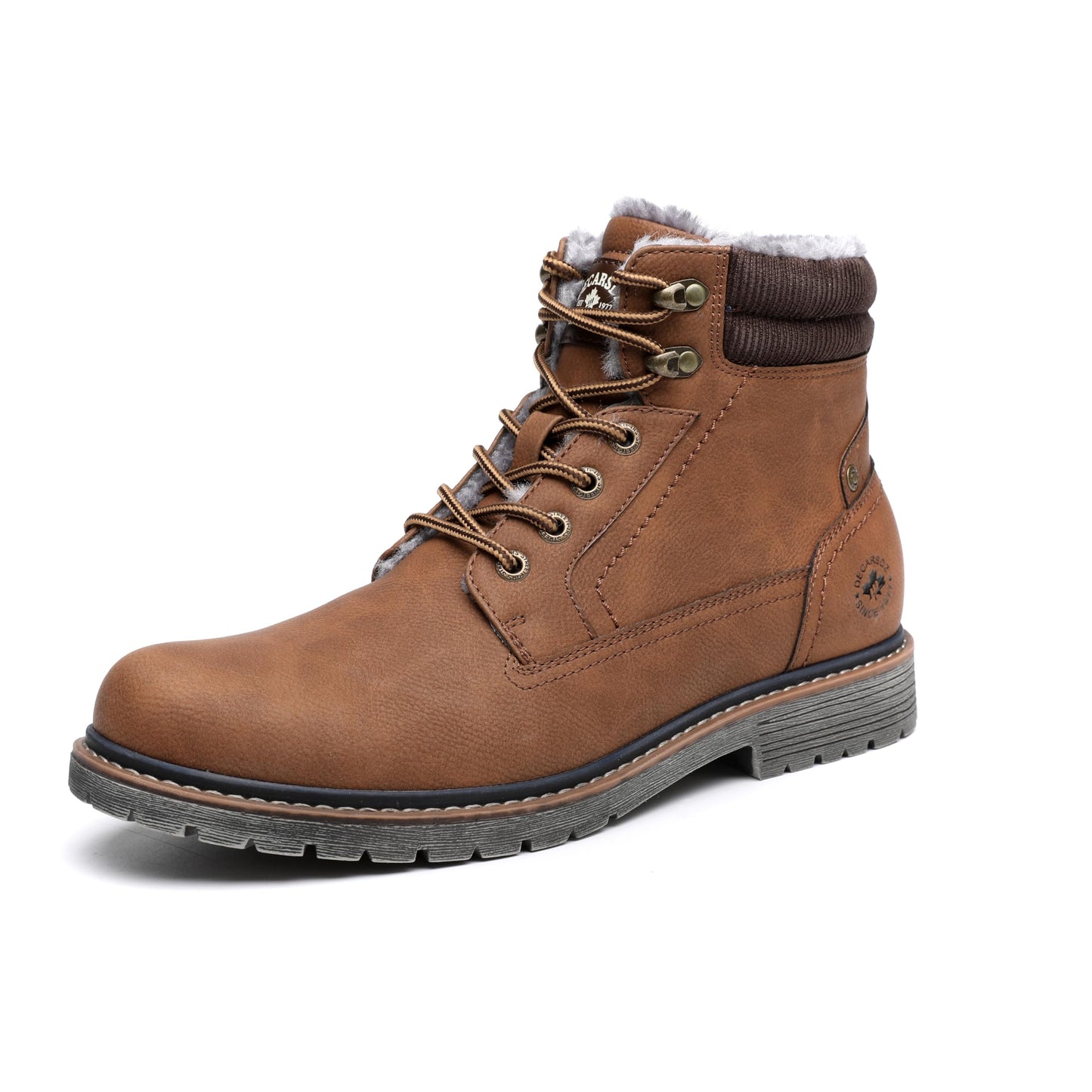 DECARSDZ Men's Fashion Lace-up Casual Chukka Boots for Men Zipper Boot