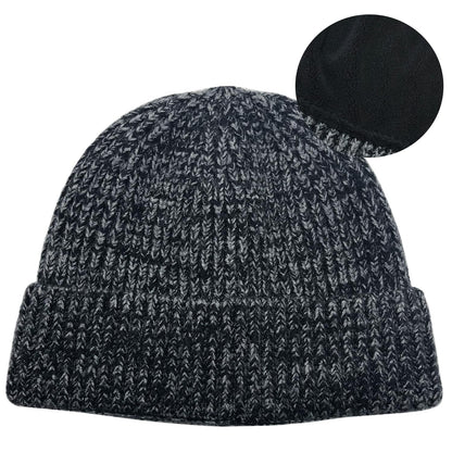 ROYBENS Swag Wool Knit Cuff Short Fisherman Beanie for Men Women, Winter Warm Hats