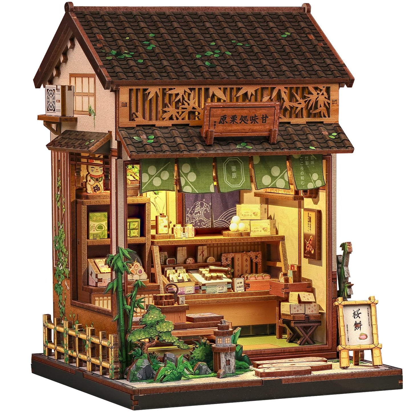 CUTEBEE Christmas Book Nook Kit - DIY Miniature House Dollhouse Kit for Adults, Teens, Booknook Tiny House Bookshelf Decor 3D Wooden Puzzle, Gifts for Family, Friends （Christmas Wish Store）