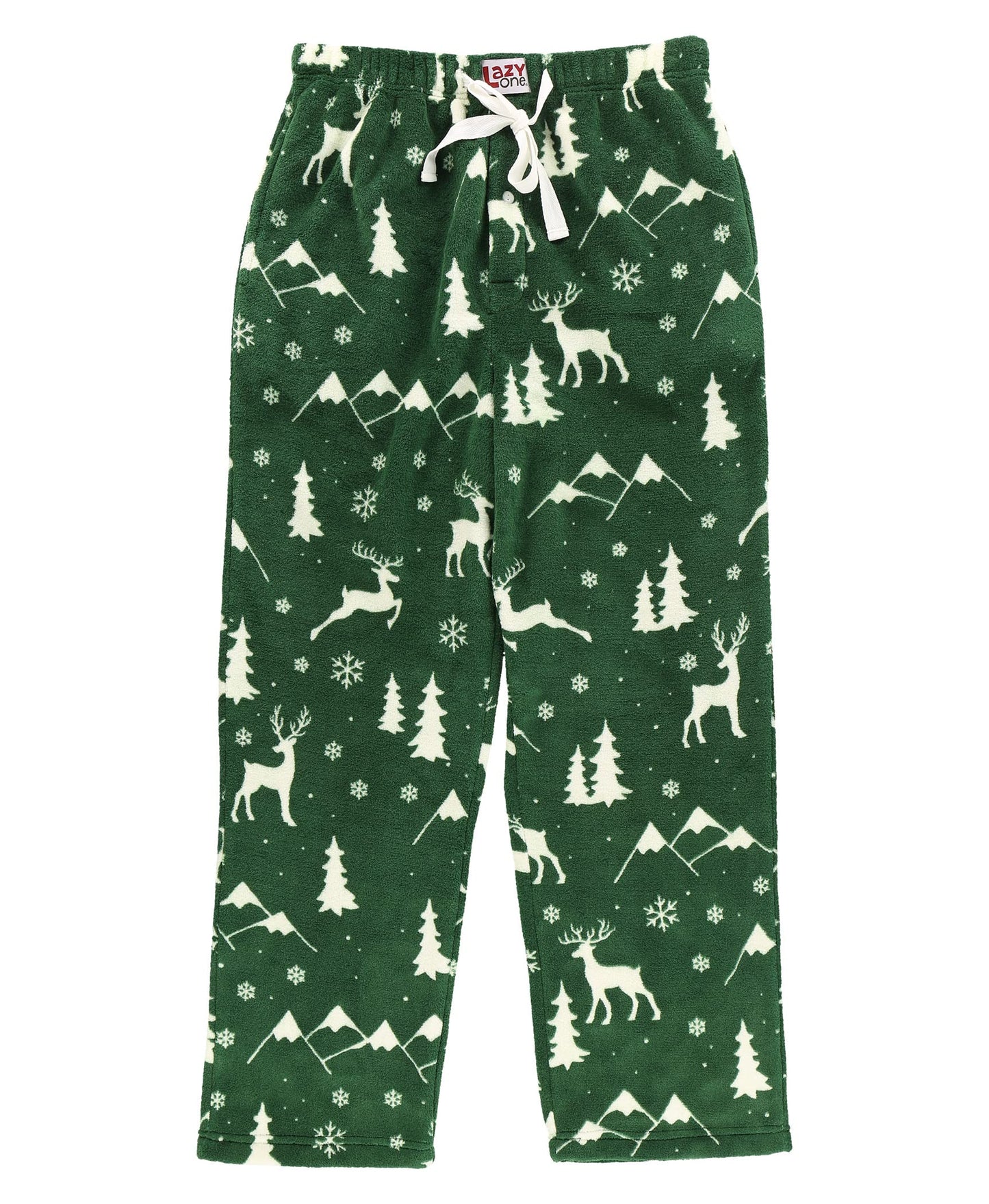 Lazy One Men's Fleece Pajama Pants, Nordic Fleece Pajama Bottoms for Men, Warm Pajama Pants