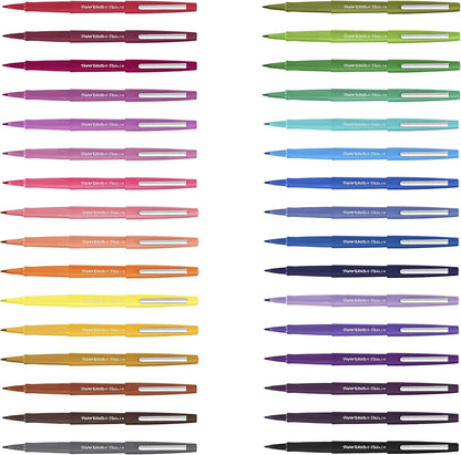 Paper Mate Flair Felt Tip Pens, Medium Point (0.7mm), Assorted Colors, 16 Count