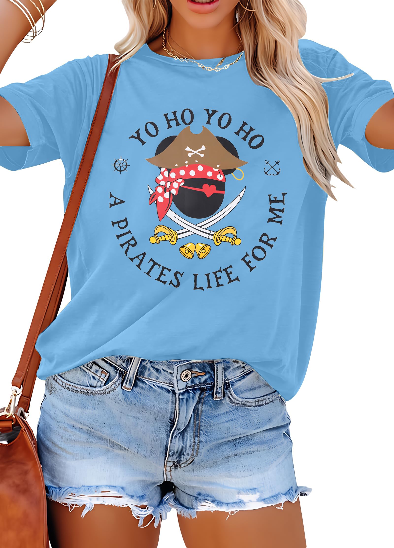 Pirate Shirts Women Yo Ho Yo Ho A Pirate Life for Me Shirt Cruise Tshirt Family Trip Tee Top