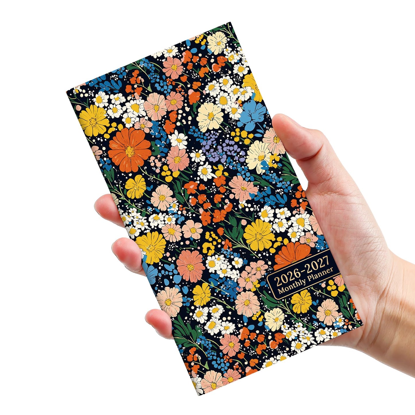 Pocket Calendar 2026-2027 for Purse, Two Year Monthly Planner Pocket Size, Jan 2026 to Dec 2027 Monthly Planner Small Size (6.5" x 3.5") - Wildflowers