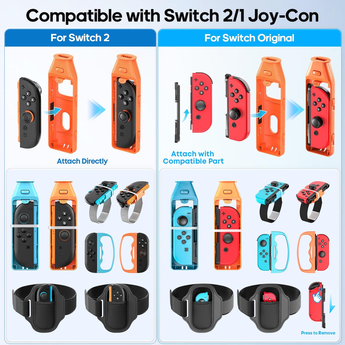 Switch Sports Accessories Kit with Storage Station - Compatible with Switch/OLED & Joy-con, Ideal for Family Sports Party Game Storage and Organization Wii U PS3 Interactive Gaming Figures