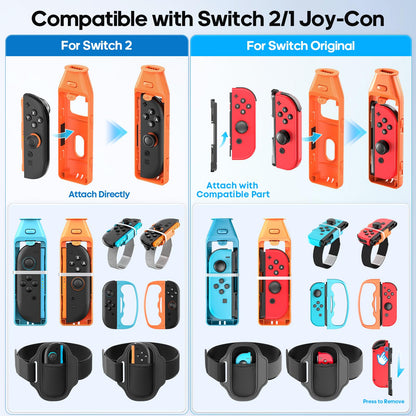 Switch Sports Accessories Kit with Storage Station - Compatible with Switch/OLED & Joy-con, Ideal for Family Sports Party Game Storage and Organization Wii U PS3 Interactive Gaming Figures