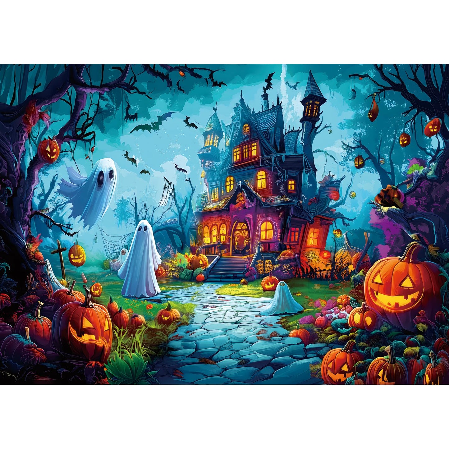 Christmas 500 Piece Jigsaw Puzzles for Adults Holiday Scene Puzzle with Letters on Back Festive Tree Stockings Fireplace Scene Fun Family Puzzles Gift for Adults Seniors（20" x 20"）