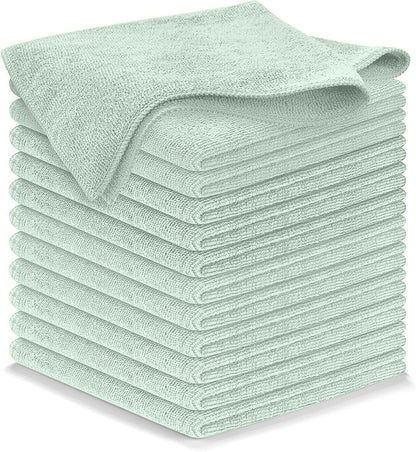 USANOOKS Microfiber Cleaning Cloth Grey - 12 Pcs (12.5"x12.5") - High Performance - 1200 Washes, Ultra Absorbent Microfiber Towel Weave Grime & Liquid for Streak-Free Mirror Shine - Car Washing Cloth