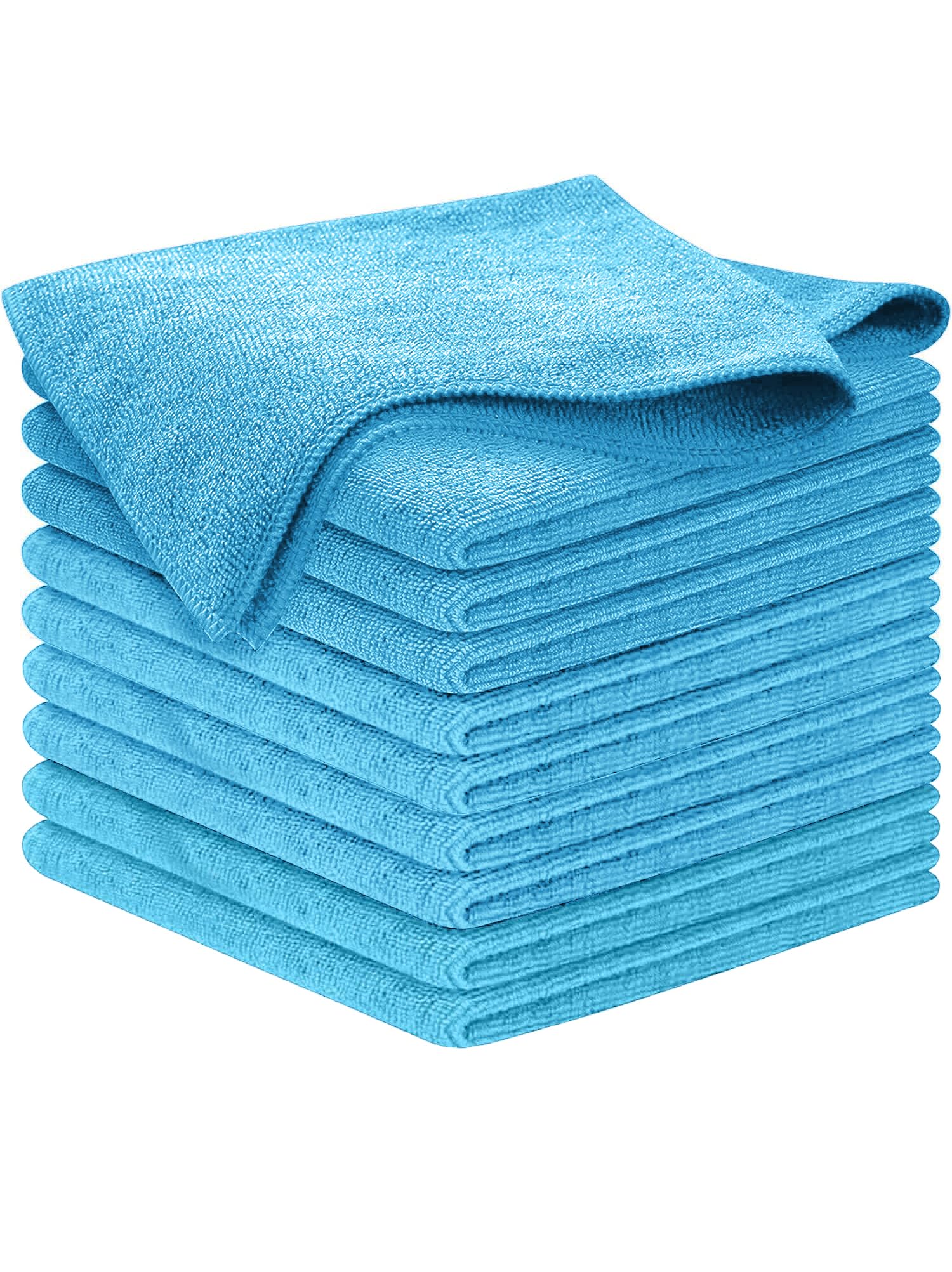 USANOOKS Microfiber Cleaning Cloth Grey - 12 Pcs (12.5"x12.5") - High Performance - 1200 Washes, Ultra Absorbent Microfiber Towel Weave Grime & Liquid for Streak-Free Mirror Shine - Car Washing Cloth