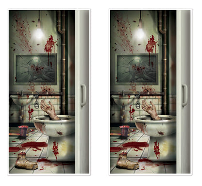 Beistle Skeleton Restroom Door Cover Party Accessory