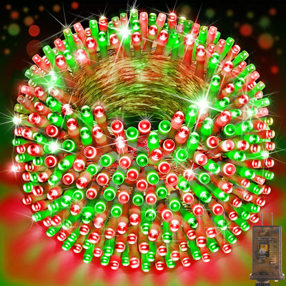 SAUIRS 403FT 1000 LED Christmas Lights Outdoor String Lights with 8 Modes Timer Waterproof Fairy Light Plug in for Outside Indoor Party Xmas Palm Tree Yard Wedding Decorations(Warm White)