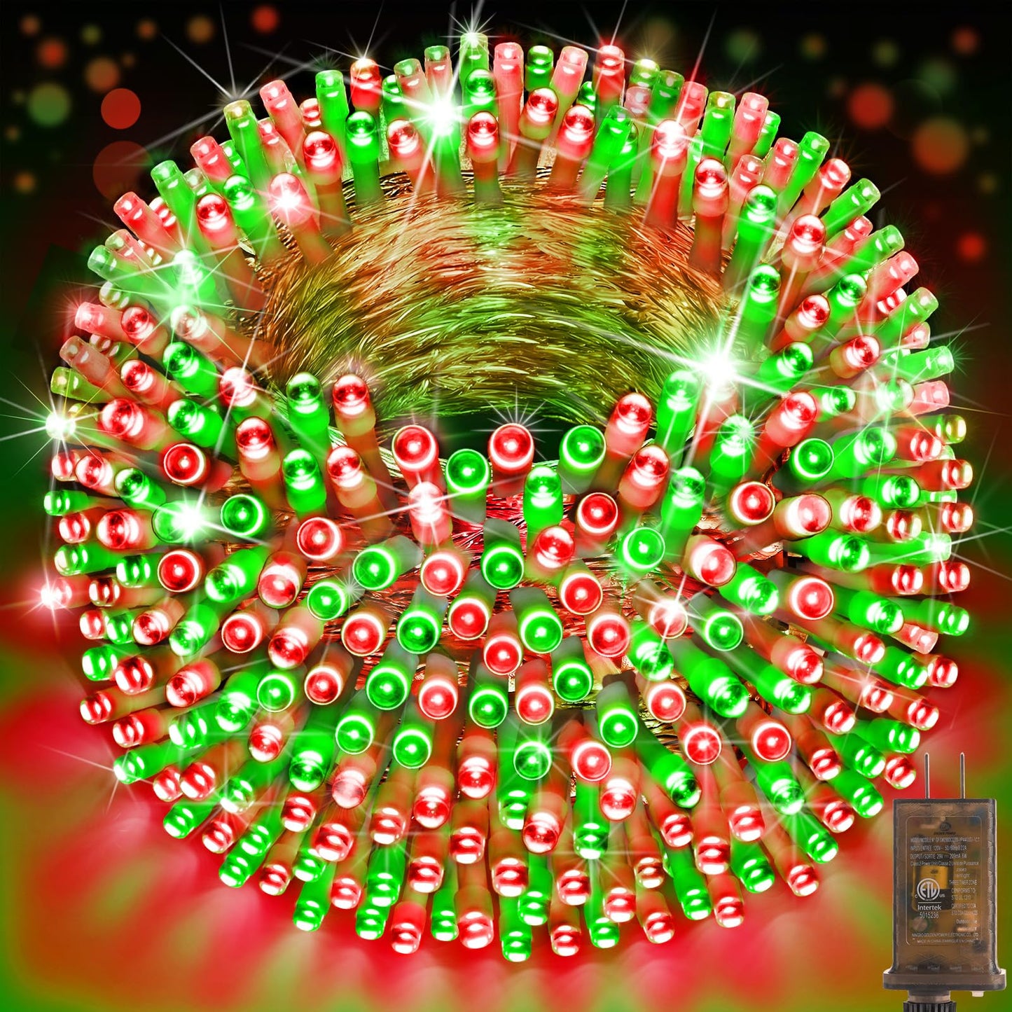 SAUIRS 403FT 1000 LED Christmas Lights Outdoor String Lights with 8 Modes Timer Waterproof Fairy Light Plug in for Outside Indoor Party Xmas Palm Tree Yard Wedding Decorations(Warm White)