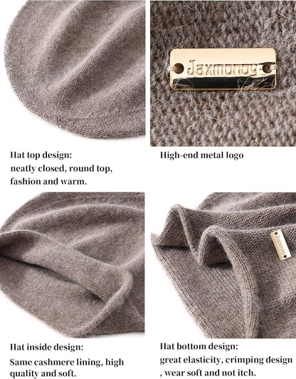 jaxmonoy Slouchy Knit Beanie Hat for Women Winter Soft Warm Ladies Laightweight Slouch Knitted Skull Beanies Cap