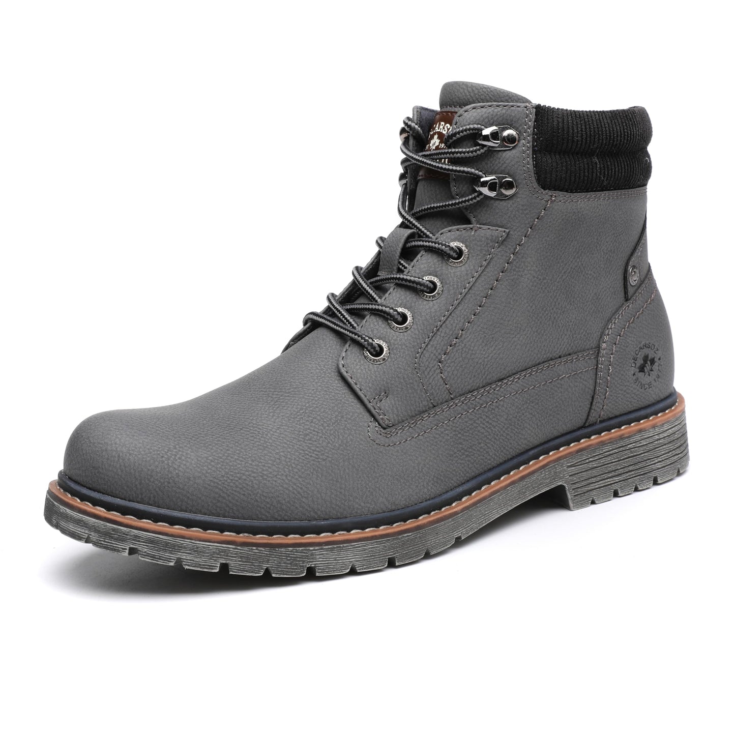 DECARSDZ Men's Fashion Lace-up Casual Chukka Boots for Men Zipper Boot