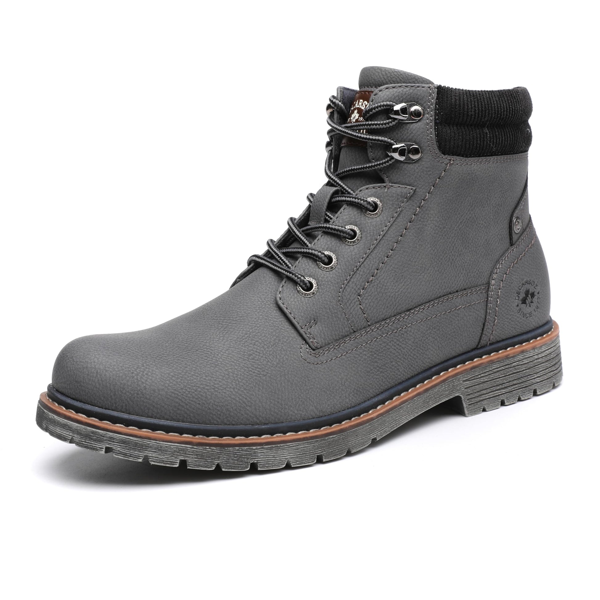 DECARSDZ Men's Fashion Lace-up Casual Chukka Boots for Men Zipper Boot