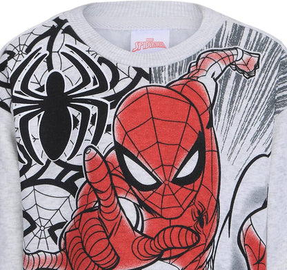 Marvel Spider-Man Boys Graphic Print 2 Piece Sweatshirt and Pants Set for Toddlers and Big Kids