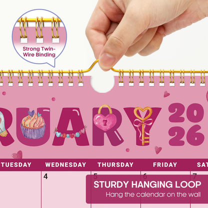 2026 Calendar, Monthly Wall Calendar from October 2025 to June 2027, 11.5" x 14.7", Spiral Binding Hanging Wall Calendar, Perfect for Home or Office,Floral