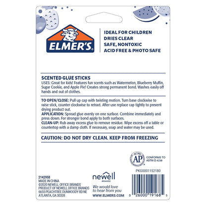 Elmer’s Scented Glue Sticks Washable Clear Assorted Scents 6 Grams 6 Packs of 4 (24 Total Count)