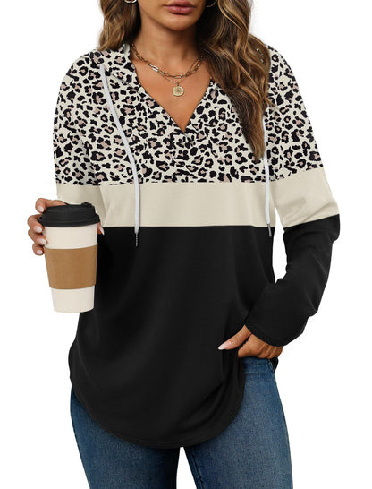 Bofell Womens Fashion Tops Hoodies for Women Pullover Oversized Sweatshirts Long SLeeve Shirts Loose Fit