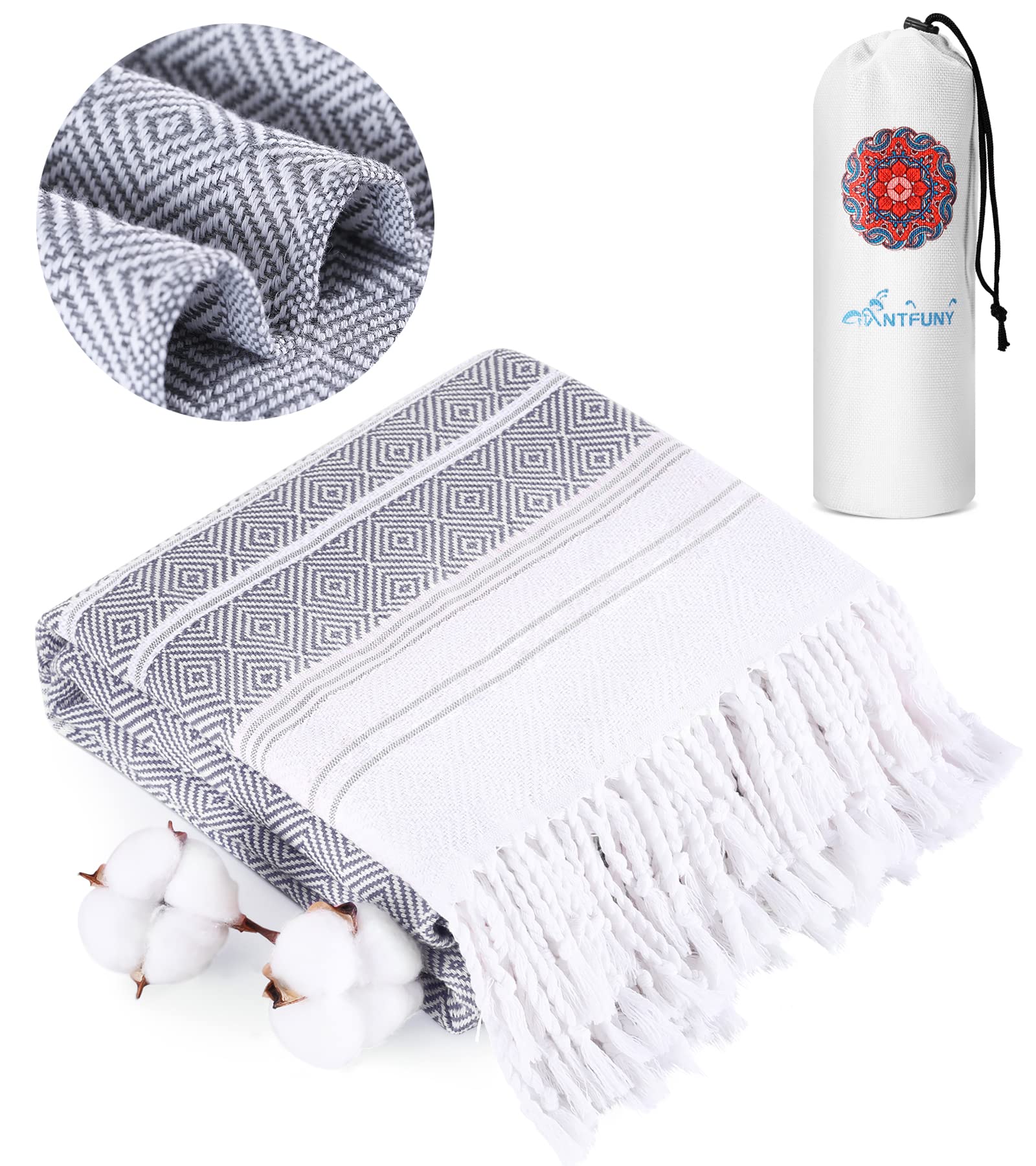 Turkish Beach Towels Vacation Essentials Quick Dry Sand Free Oversized Bath Pool Swim Towel Extra Large XL Blanket Adult Travel Cruise Accessories Must Haves Clearance Stuff Necessities