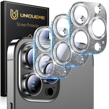 UniqueMe Compatible for 3 Pack iPhone 17 Pro Camera Lens Protector - [Drop Protection] 9H Tempered Glass Camera Cover Screen [Update New Version]【Not for 17 Pro Max】