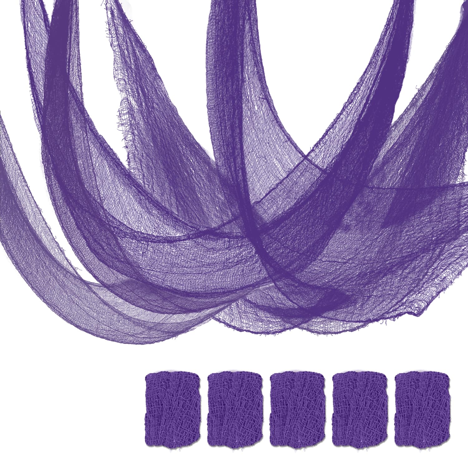 Set of 5 Halloween Creepy Gauze Cloth Decoration, Indoor Outdoor Black Scary Halloween Gauze Tapestry Decor, Spooky Decorations for Home Wall Yard Haunted House Party Supplies, 72 x 30 inch