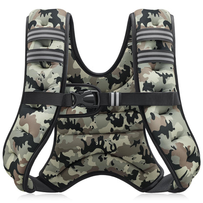 ZELUS Weighted Vest, 6lb/8lb/12lb/16lb/20lb/25lb/30lb Weight Vest with Reflective Stripe for Workout, Strength Training, Running, Fitness, Muscle Building, Weight Loss, Weightlifting