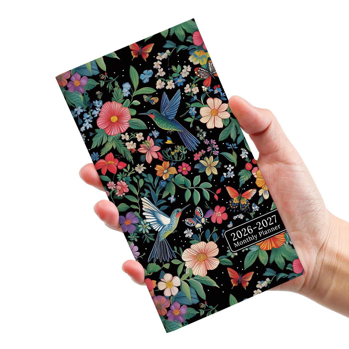 Pocket Calendar 2026-2027 for Purse, Two Year Monthly Planner Pocket Size, Jan 2026 to Dec 2027 Monthly Planner Small Size (6.5" x 3.5") - Wildflowers
