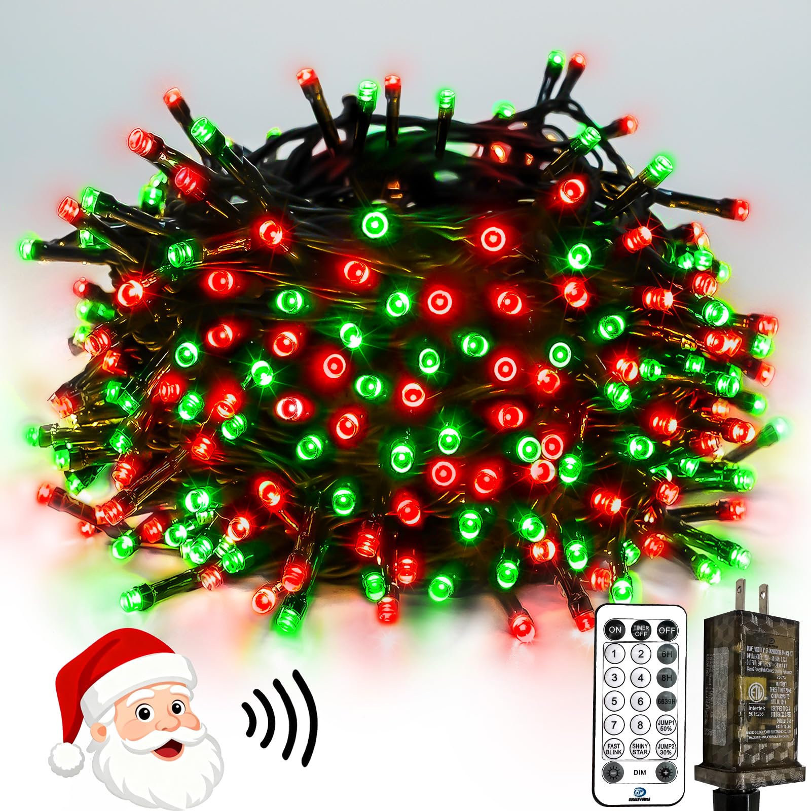 Smart Color Changing Christmas Lights with Remote & APP, 109FT 300 LED RGB Dimmable Christmas String Lights, Waterproof Fairy Twinkle Light for Indoor Outdoor Xmas Tree Wedding Holiday Decorations