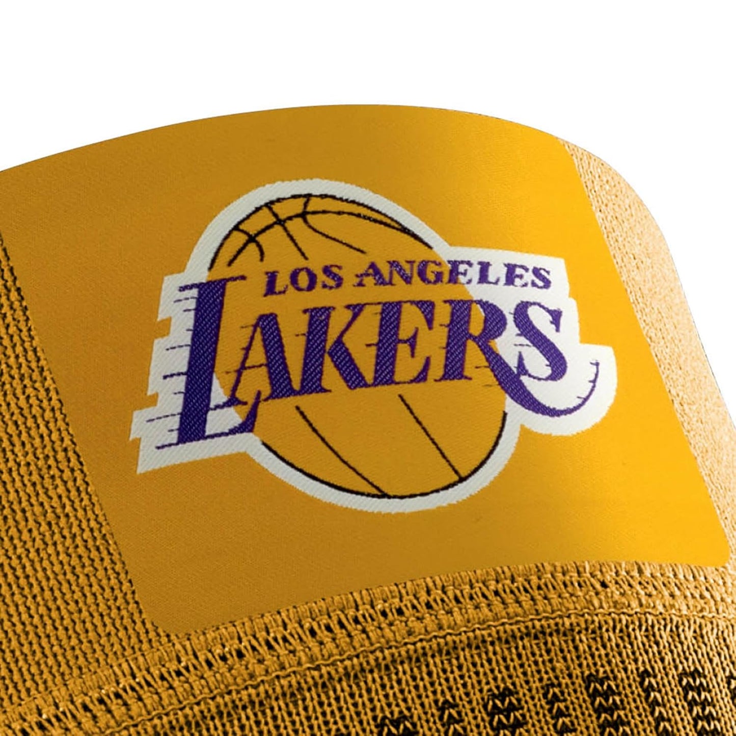 Bauerfeind Sports Compression Knee Support NBA Los Angeles Lakers - Lightweight Design with Gripping Zones for Basketball Knee Pain Relief & Performance (Lakers, S)