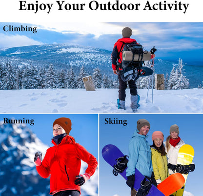 mysuntown Winter Hat Scarf and Touch Screen Gloves 3-Piece Set, 2025 Cold Weather Knit Fleece Lined Warm Unisex Sets