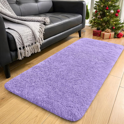 OLANLY Area Rugs for Living Room Bedroom, Machine Washable 4x5.9 ft Soft Fluffy Shaggy Bedside Rug, Indoor Floor Carpet for Kids Girls and Boys, Dorms, Nursery Rooms, Home Decor Aesthetic, Grey