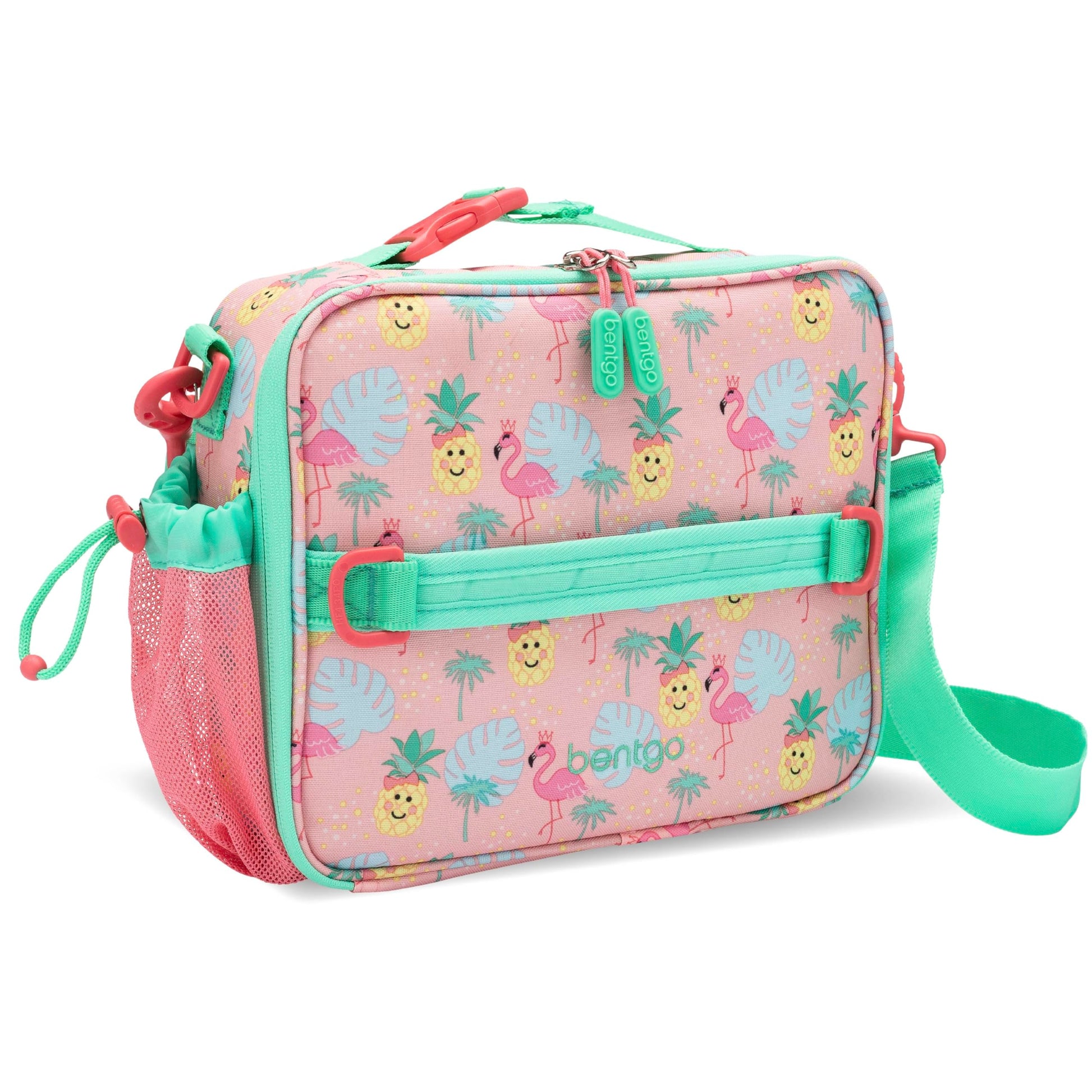 Bentgo Kids Lunch Bag - Double-Insulated, Reusable Lunch Bag for Kids 3+ with Adjustable Strap; Holds Lunch Box/Water Bottle/Snacks; Easy-Clean, Water-Resistant & Pockets (Sports)