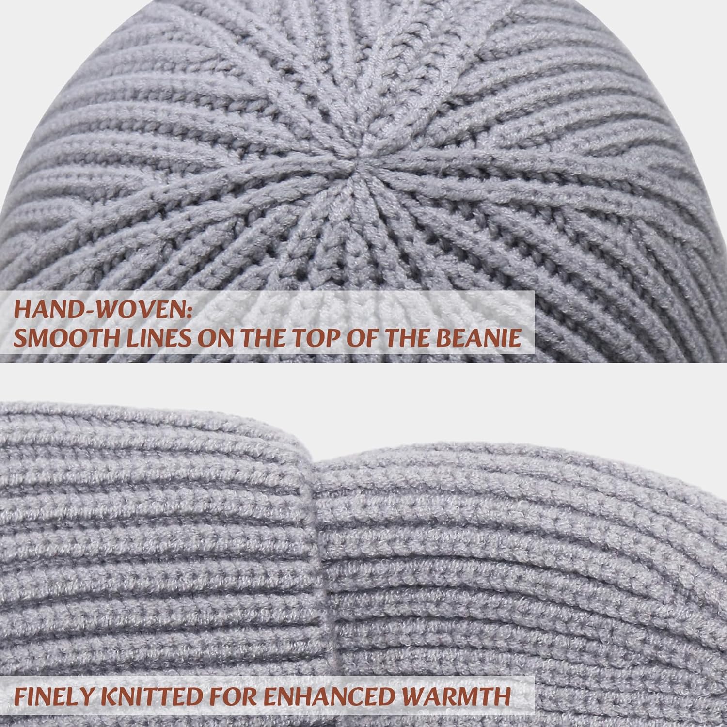 Wool Fisherman Beanies for Men Women Short Cuff Knit Beanie Winter Warm Hats Trawler Hat Stylish Watch Cap