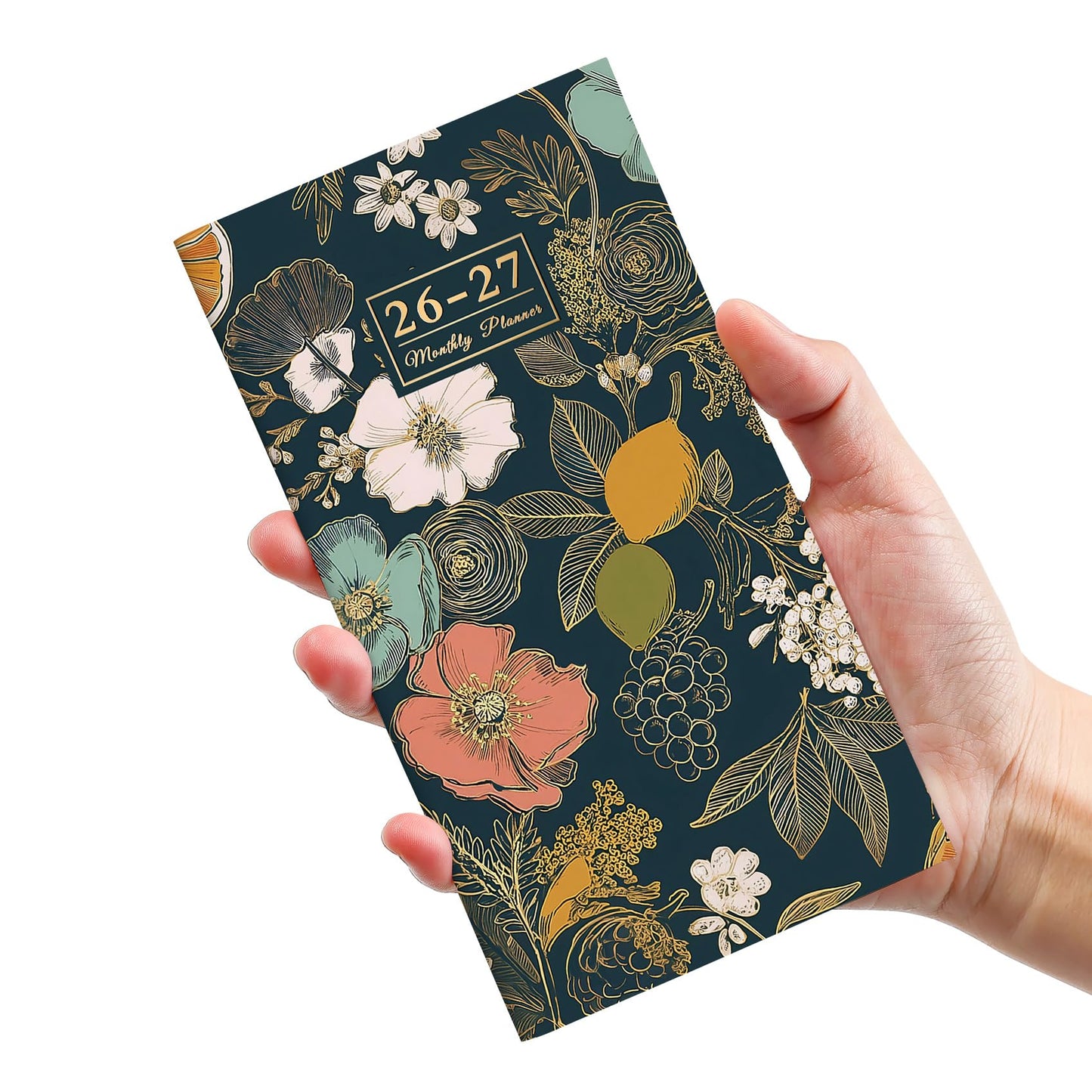 Pocket Calendar 2026-2027 for Purse, Two Year Monthly Planner Pocket Size, Jan 2026 to Dec 2027 Monthly Planner Small Size (6.5" x 3.5") - Wildflowers