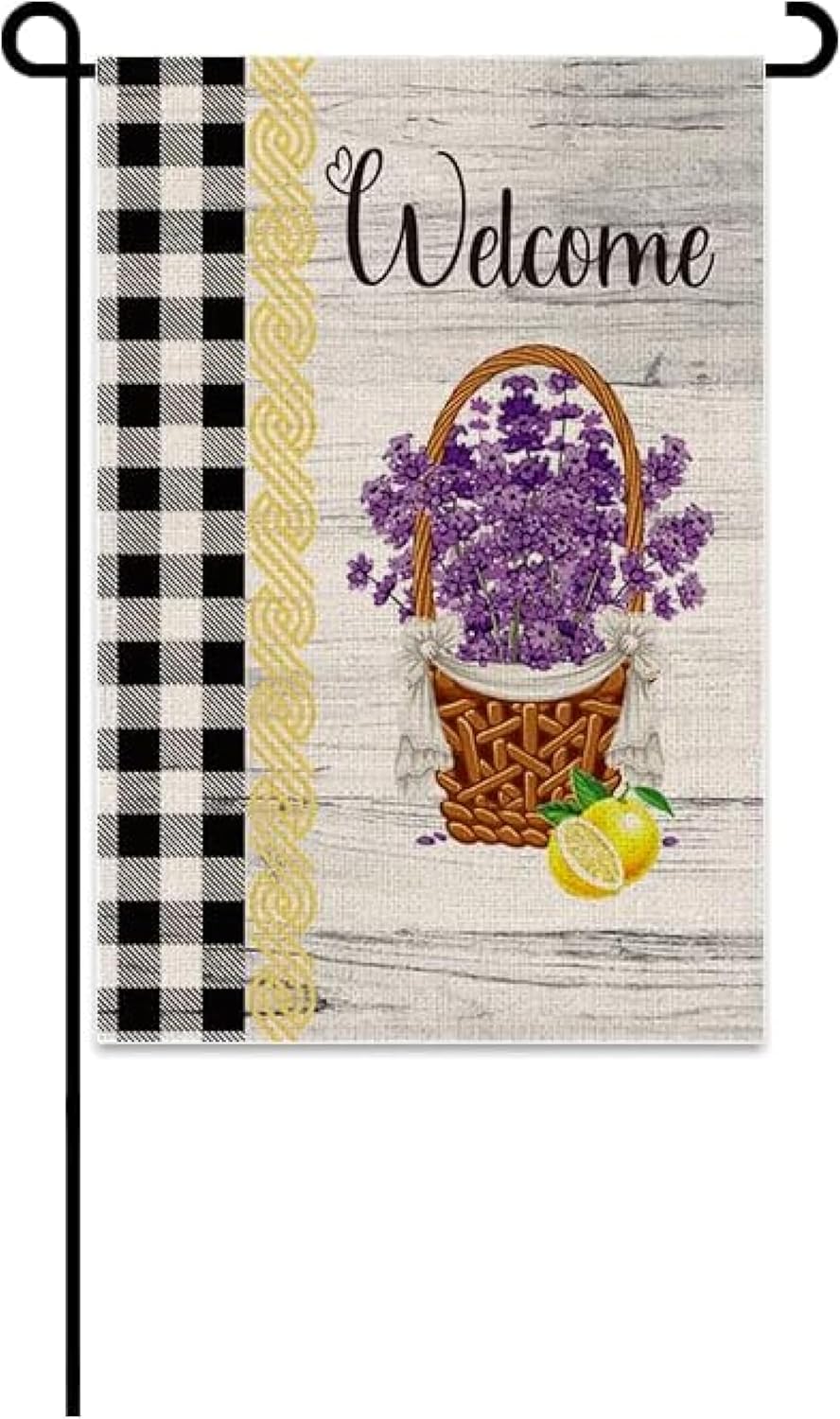 28x40 Inch Double Sided Spring Garden Flag - Seasonal Large Outdoor Yard Flags of Burlap - Welcome Spring Holiday Flags for Outdoors - Outside Decorative Banners for Yard - Welcome Flower Flag