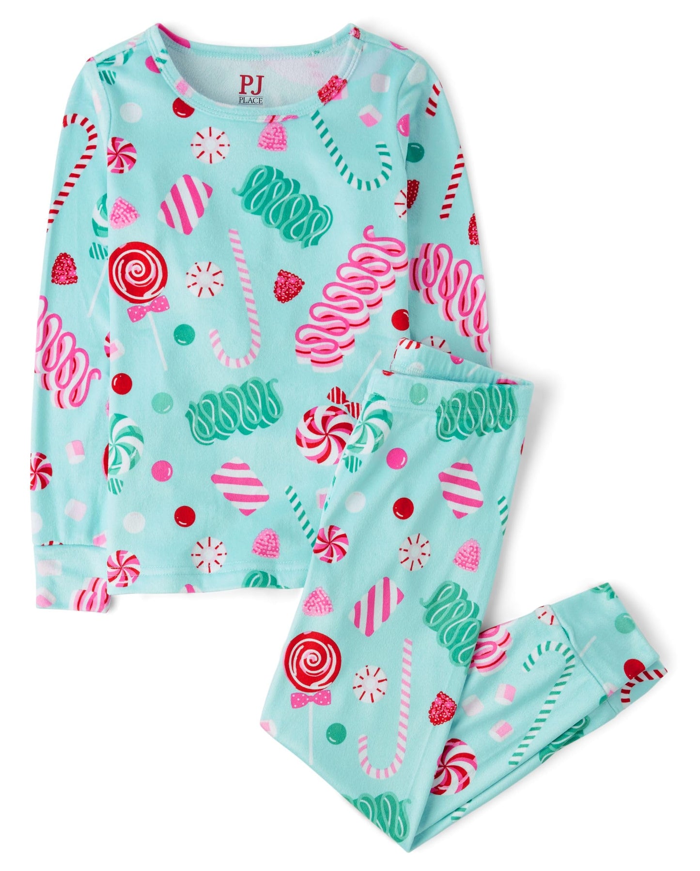 The Children's Place Baby Christmas and Holiday Kids 2 Piece Pajama Sets, Velour