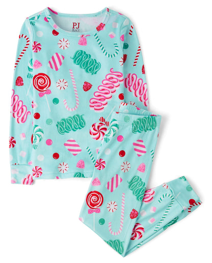 The Children's Place Baby Christmas and Holiday Kids 2 Piece Pajama Sets, Velour