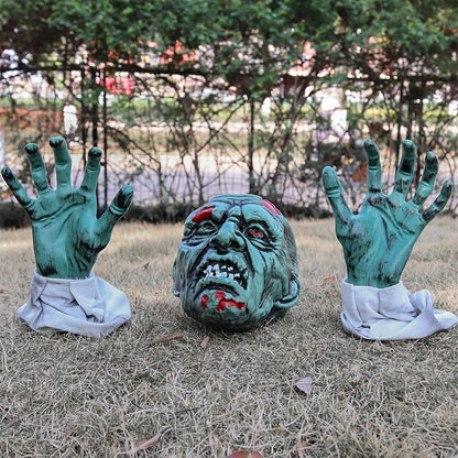 Realistic Zombie Garden Stakes Halloween Decorations Outdoor Yard Stakes Outside House Lawn Patio Party Graveyard Scenes Halloween Decor