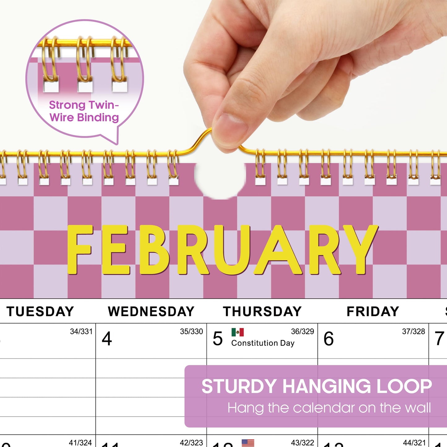 2026 Calendar, Monthly Wall Calendar from October 2025 to June 2027, 11.5" x 14.7", Spiral Binding Hanging Wall Calendar, Perfect for Home or Office,Floral