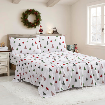 Christmas Sheets King Size with Built‑in Sheet Straps – Cozy Christmas Bedding for Holiday Cheer & Winter Dreams – Soft, Snug Sleep for Seasonal Celebrations, Polar Bear & Reindeer